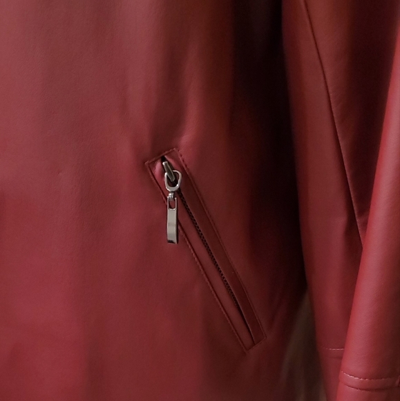 Faux Leather Red Chicos Jacket - Picture 3 of 9